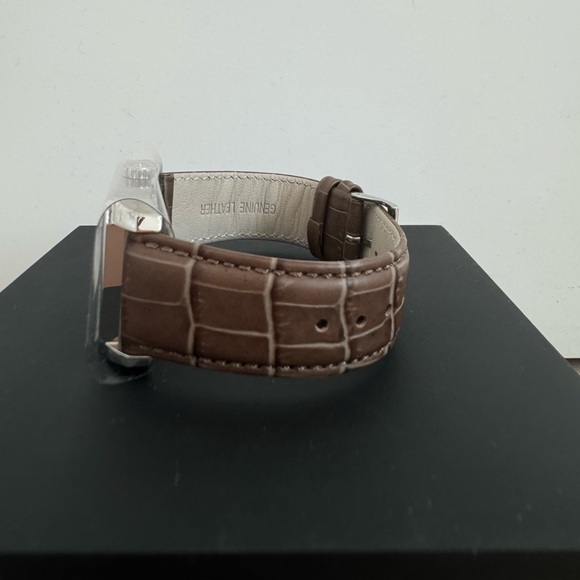 Hugo Boss Classico Silver Rectangle Dial Brown Leather Men’s Watch 1512967 - Picture 4 of 13